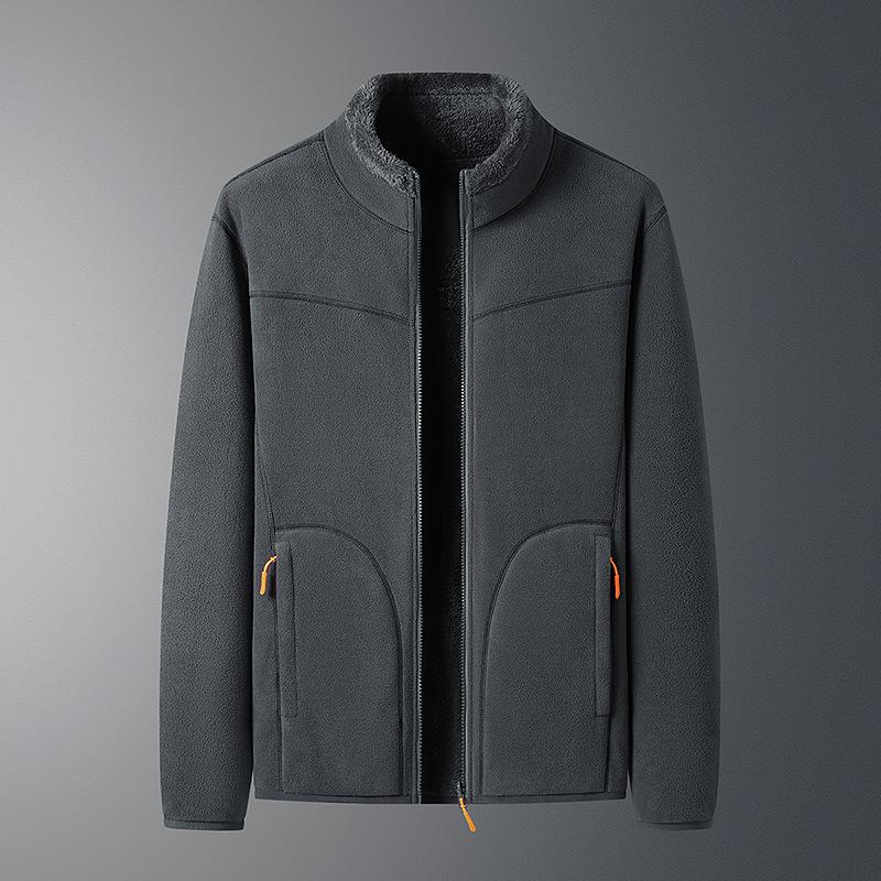 Couple Style Double-sided Coral Fleece Jacket for Both Men and Women, Winter Cotton Jacket for Warmth, Outerwear for Both Inside and Outside, Top