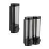 Bathroom Black & White Drill-Free Shower Gel/Shampoo Dispenser – with Cleaning Storage Box, Hotel-Style Packaging