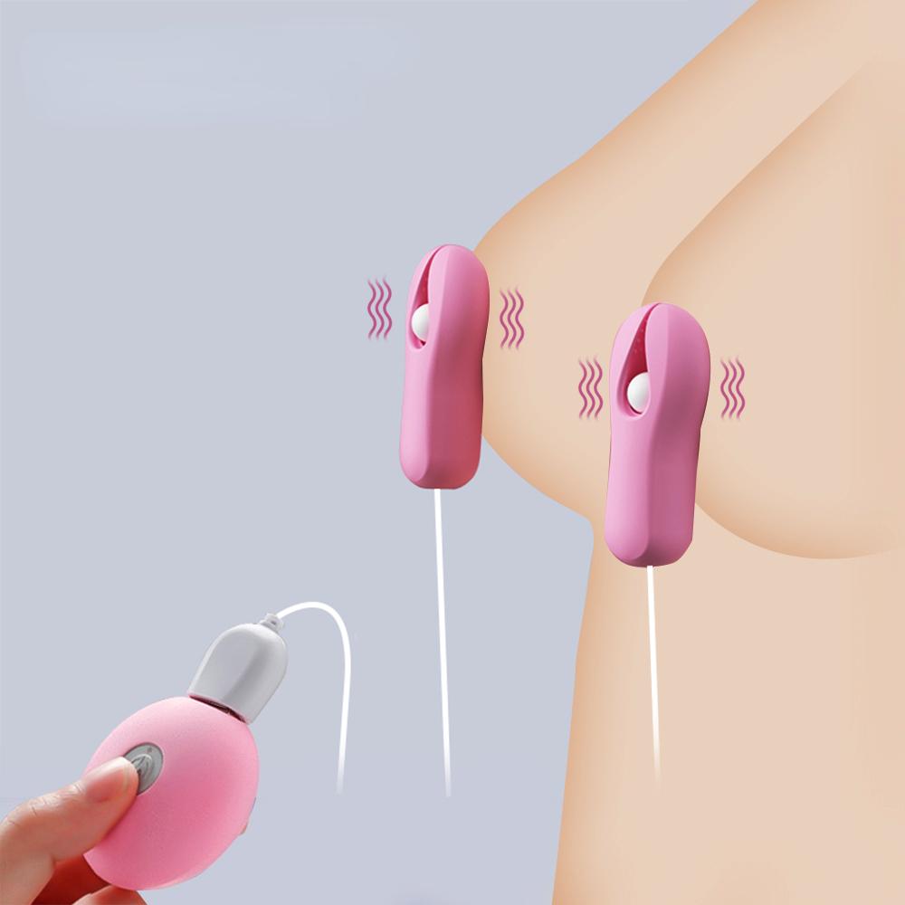 10 Modes Electric Nipple Clamp Breast Massage Vibrator Enhancer Bondage Adult Stimulator Sex Toys For Women Couples Female