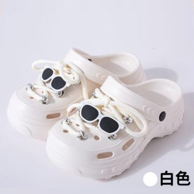 New hole shoes women's indoor and outdoor stepping on shit feeling comfortable and breathable eva slippers thick-soled slippers wholesale