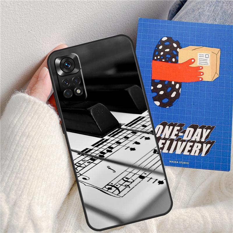 Piano Keys Musical Funda For Xiaomi Redmi Note 13 Pro 14 9 10 11 12 9S 10S 11S 12S Redmi 13C 10C 12C 14C Case