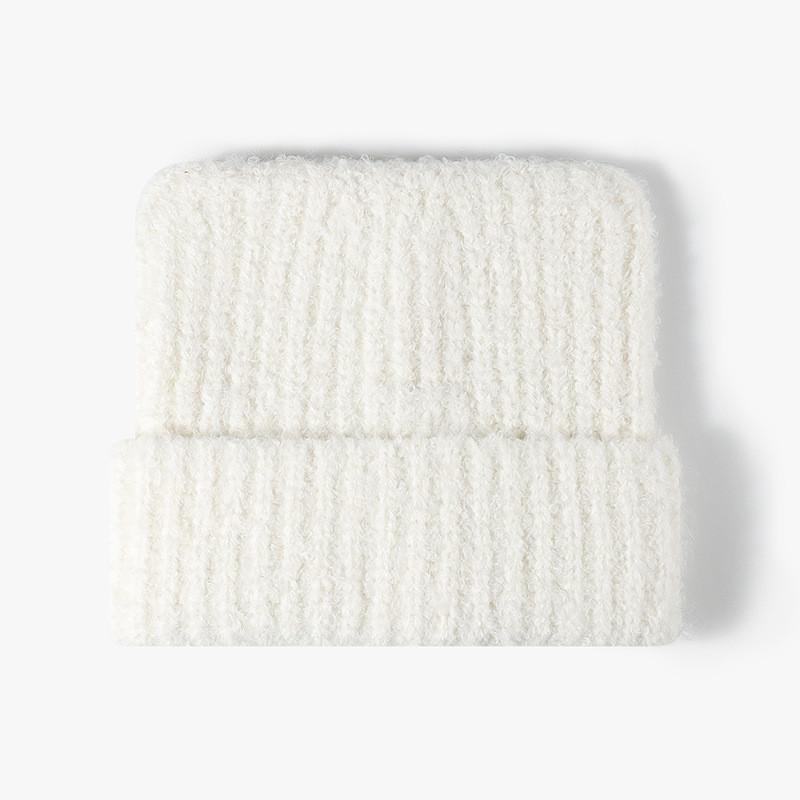 Wool Knit Beanie Hat For Women With Cat Ears Warm Breathable Windproof Winter Autumn