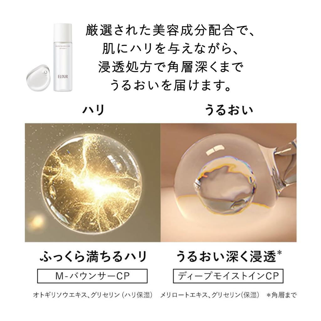 ELIXIR Trial Lotion Wrinkle Cream 30mL Face Care Superieur Set + + 2.5g Set, Moisturizing, Travel, Shiseido,