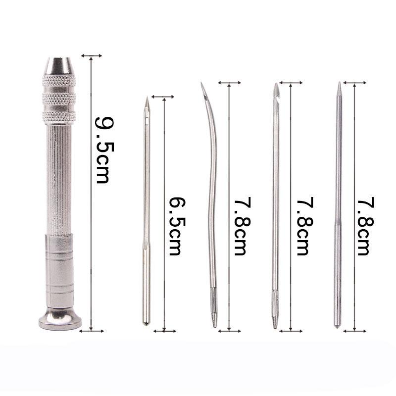 

Leather Sewing Awl Set Replaceable Multifunctional Shoes Repair Tool Kit Punch Stitching Needles DIY Sewing Leathercraft 5Pcs-E