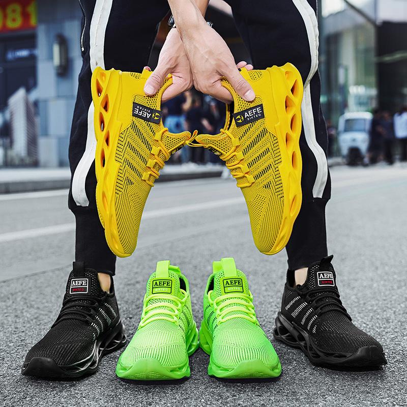 40-47 Pánské Velké Velikosti Lehké Prodyšné Síťované Boty Pánské Tenisky Běžecké Boty se Vzduchovým Polštářem Síťované Boty