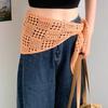 Hollow Apron Wrap Y2k Hip Scarf All-match Knitted Triangle Scarf  Summer