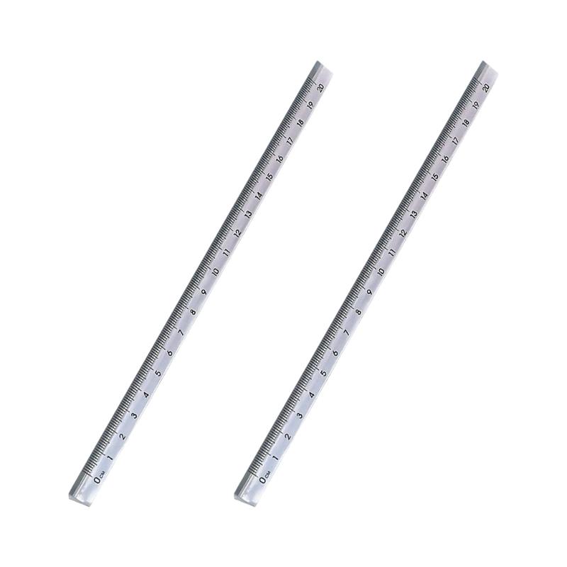 20cm Simple Transparent Triangle Straight Rulers Accurate Student Stationery Scale on Both Side Office School Supplies