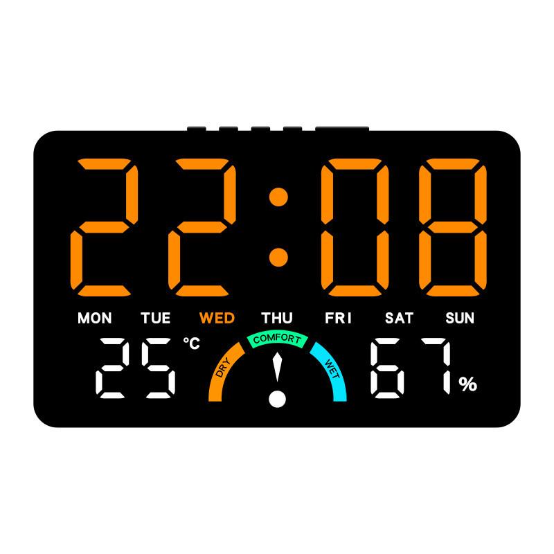 Modern Minimalist Digital Clock With Led Display And Multifunctional Bedside Alarm For Home Office Use