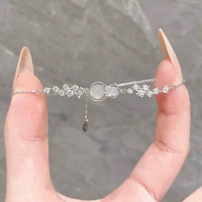 Light Luxury Flash Diamond Gourd Bracelet Chinese Style Niche Bracelet Versatile Temperament Jewelry