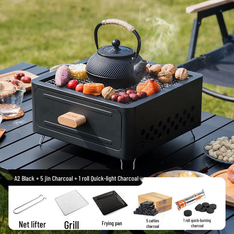 Beishanlang Outdoor Charcoal BBQ Grill & Tea Set