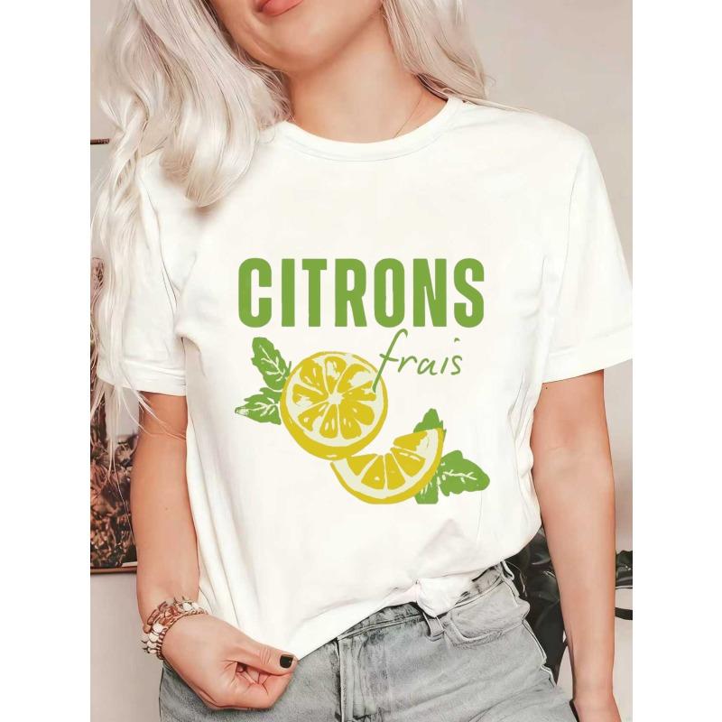 

Футболка оверсайз черная с принтом лимонов и текстом, летняя повседневная одежда XXXXL белый