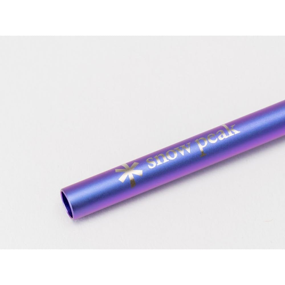 Snow Peak Snow Peak Festival Set of 2 Titanium Straws Pink and Purple Camping Cooking Snow Peak [2022 Spring] FES-222-2
