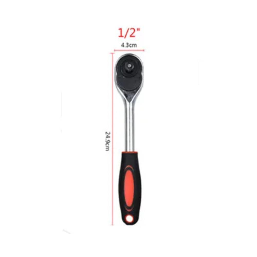 Torque Wrench,1/4" 3/8" 1/2" Steel High Torque Ratchet Wrench for Socket 24 Teeth Quick Release Wide Used Professional Hand Tool