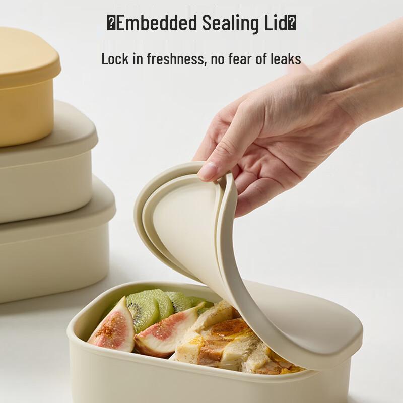 GIMIE Silicone Microwavable Bento Lunchbox Set