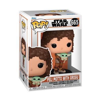 Žvaigždžių karai Mandalorian Perimotto su Grogu figūrėle Funko POP StarWars Funko