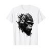 Gorilla Flowers Monkey Animals Print Art T Shirt White Vintage Casual Soft Homme Unisex Fashion Breathable Slightly