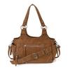 Casual Tote Solid Color Zipper Buckle Casual Tote 2026 High Quality Motorcycle Style Bags Durable Commuting Cool Shoulder Bags