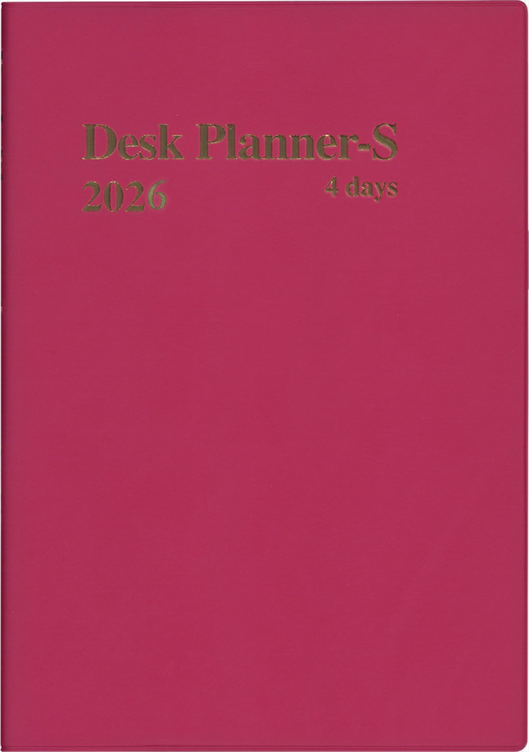 

Hakubunkan 2026 A5 Desk 4 256 January Planner, Small, Days, Raspberry, No. (Starts 2026) малиновый