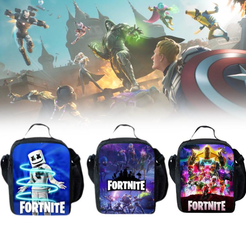 Cartoon Game Insulated Lunch Bag Snack Picnic Travel School Lunchbox
