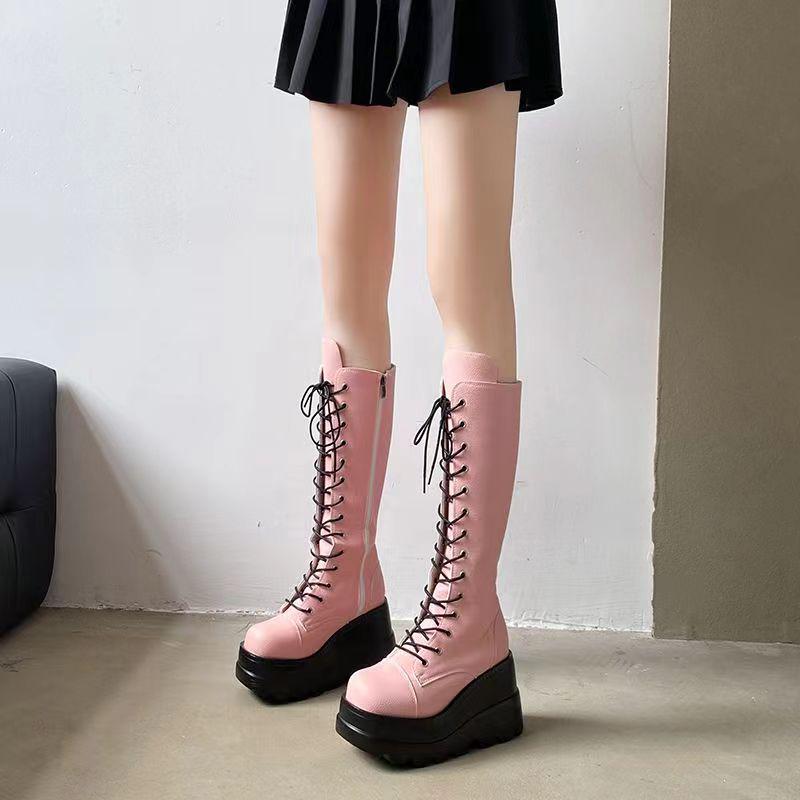 Demonia Women`s Punk Butterfly Wedge Heel