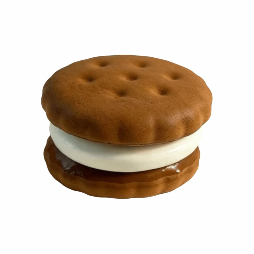 Portable Slow Rebound Cake Toy Slow Rising Squeeze Toy Squishy Toy Simulated Cake Kids Adults коричневый