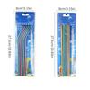 6Pcs Metal Reusable 304 Stainless Steel Straws Straight Bent Drinking Straw With Case Cleaning Brush Set Party Bar Accessory