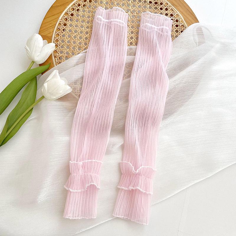 Spitze Eisseide UV-Schutz Ärmel für Sommer Autofahren und Radfahren