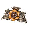 4x Diamante Turquoise Jaw Clip Womens Metal Updo Hair Clamp Barrette
