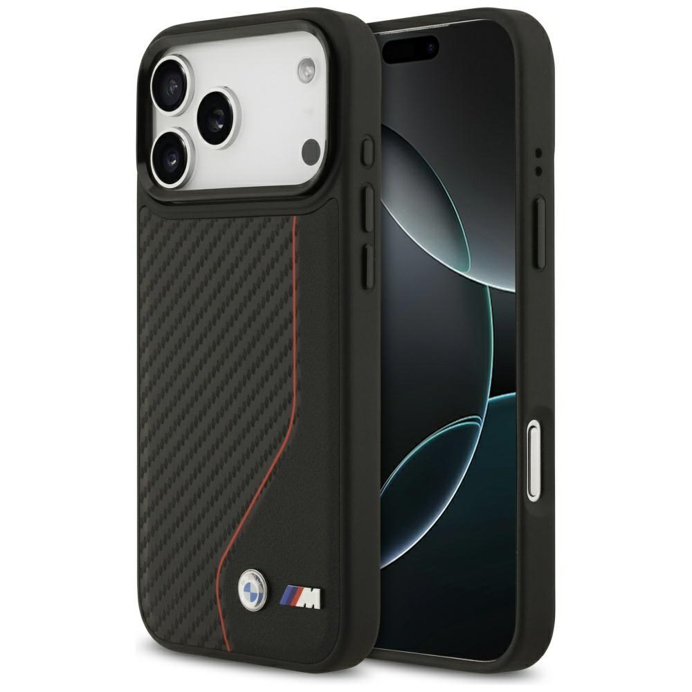 BMW M Carbon Line & Logo MagSafe Hülle für iPhone 17 Pro Max Rot