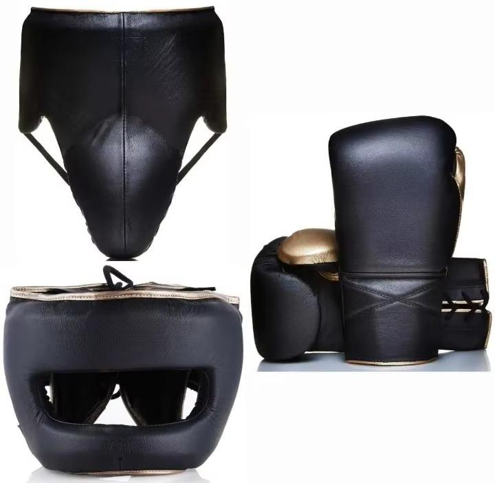 Boxing Equipment Set Factory Price Custom OEM Logo Gloves Shorts Headgear Low MOQ s синий