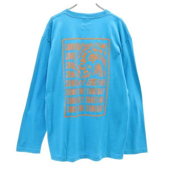 unused VAST222 19ss made in Japan Print Long sleeve sweat trainer 3 blue Men's Used
