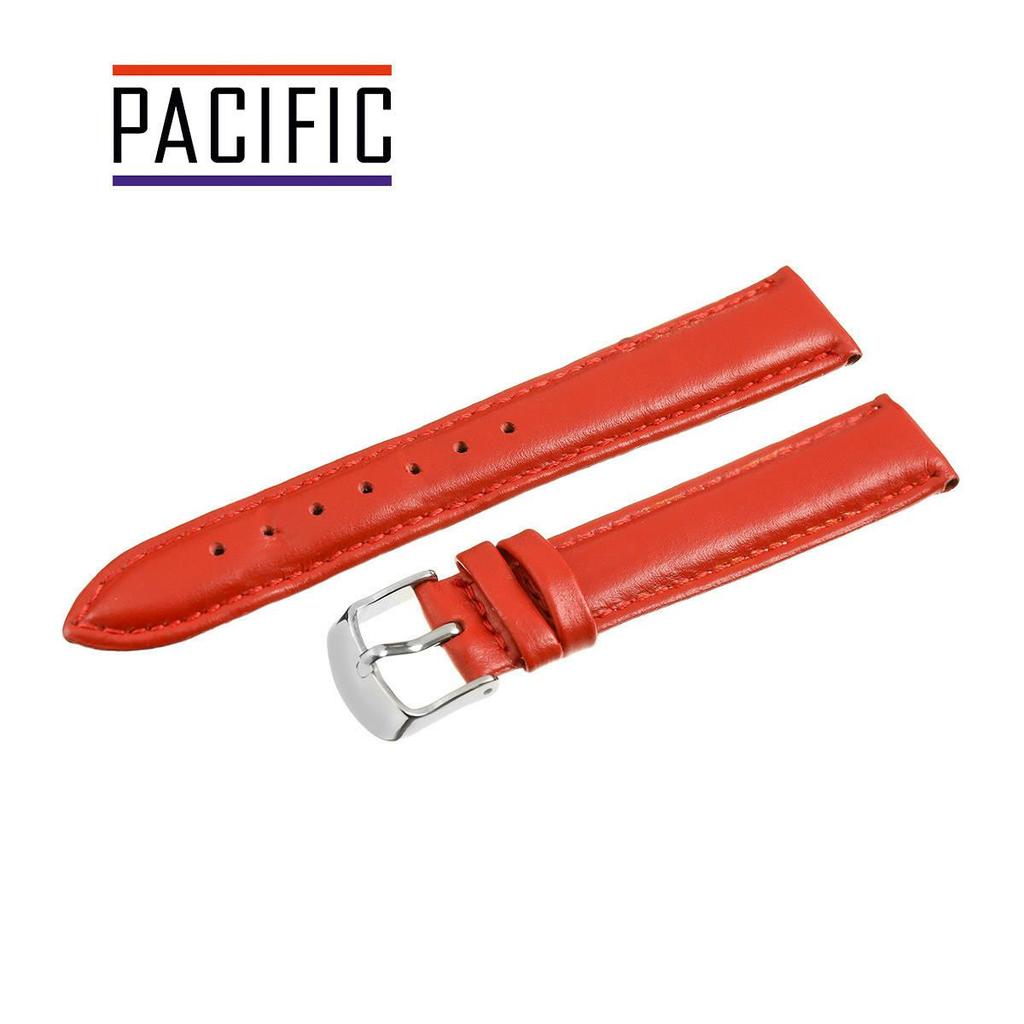 Pasek pacific 12 mm w35 gładki czerwony pasek, czerwone przeszycie