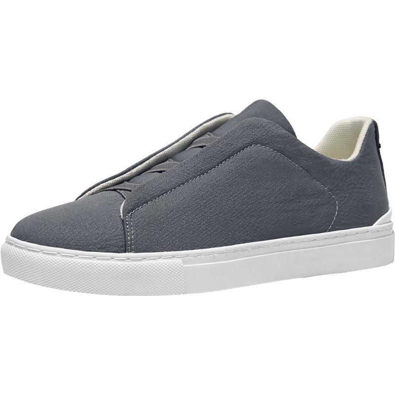 Nuove Scarpe in Tela Senza Lacci Taglie Forti: Sneakers Sportive Casual alla Moda in Stile Europeo per Uomo