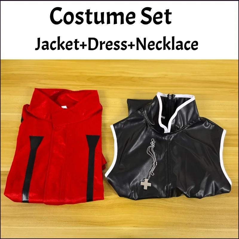Katsuragi Misato Cosplay Costume Anime EVA Katsuragi Misato Cosplay Red Jacket Dress Uniform Halloween Party Costume For Women