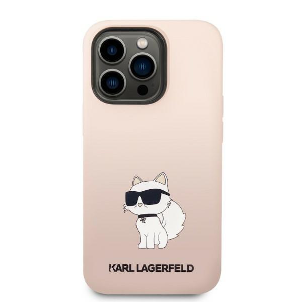 Karl Lagerfeld KLHCP14LSNCHBCP iPhone 14 Pro 6.1" Hardcase Pink/pink Silicone Choupette