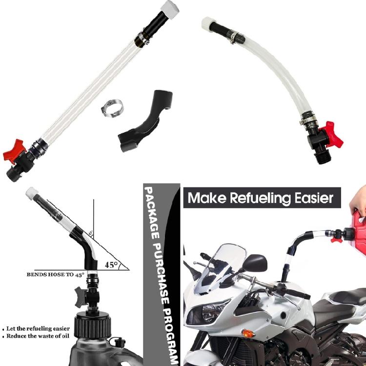 Versatile Fuels Dispensing Hose with Valves Leakage Proof Fuels Hose Refueling Hose set with Valves for Quick Shutoff