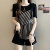 Basic T Shirt Women Summer Loose Fit Polyester Soft Casual Wear For Commuting