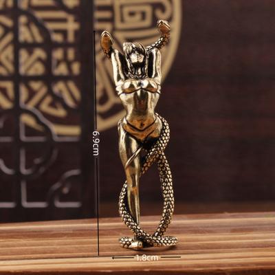 Frumusețe de alamă și Figurină șarpe Mobilier Sufragerie Birou Birou Ceai Animal de Companie Artizanat alamă Sculptură cupru Decorare