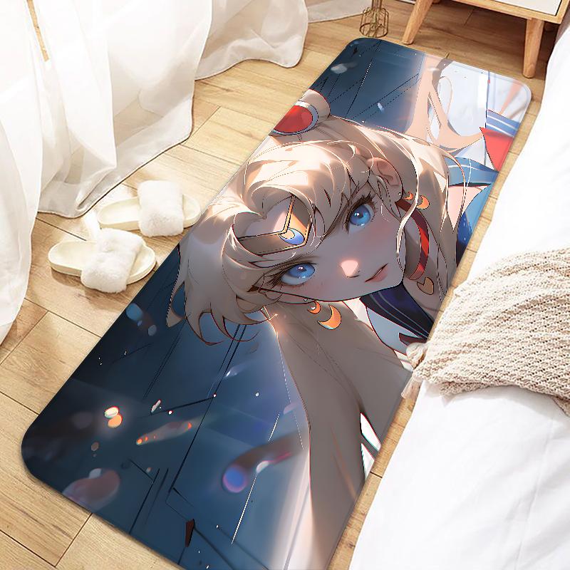 Japan Anime Cute S-Sailor M-MoonS Door Mat Entrance Non-slip Washable Kitchen Carpet Living Room Hallway Rugs Bathroom Bath