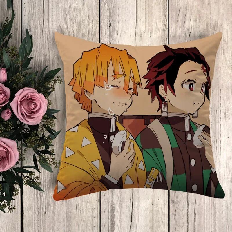 Kissen Demon Slayer Dekorative Kissenhülle Kissenbezug x Kissenbezüge Herbstdeko Sofakissen Bezüge für Bettkissen