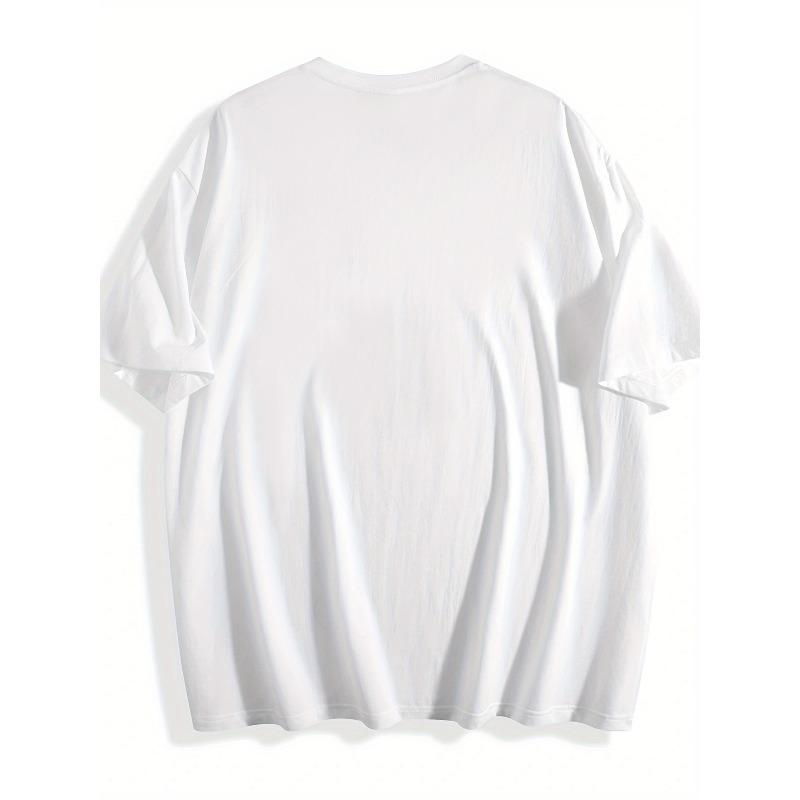 European size Men'S Casual Streetwear T-Shirt, Designed for a Relaxed Summer Fit, Machine Washable, Perfect for Everyday Wear