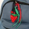Braided Rope PU Leather Pendant Cherry Fruit Keychain Trendy Strawberry Bag Pendant  Women