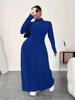 Plus Size High Neck Dress - Autumn/Winter European & American Style for Women