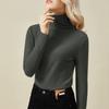 Women's Winter High Collar Elastic Turtleneck Sweater Tops Blouse Undershirts Long Sleeve T-Shirts For Women Thermals Pullovers Formal Clothes