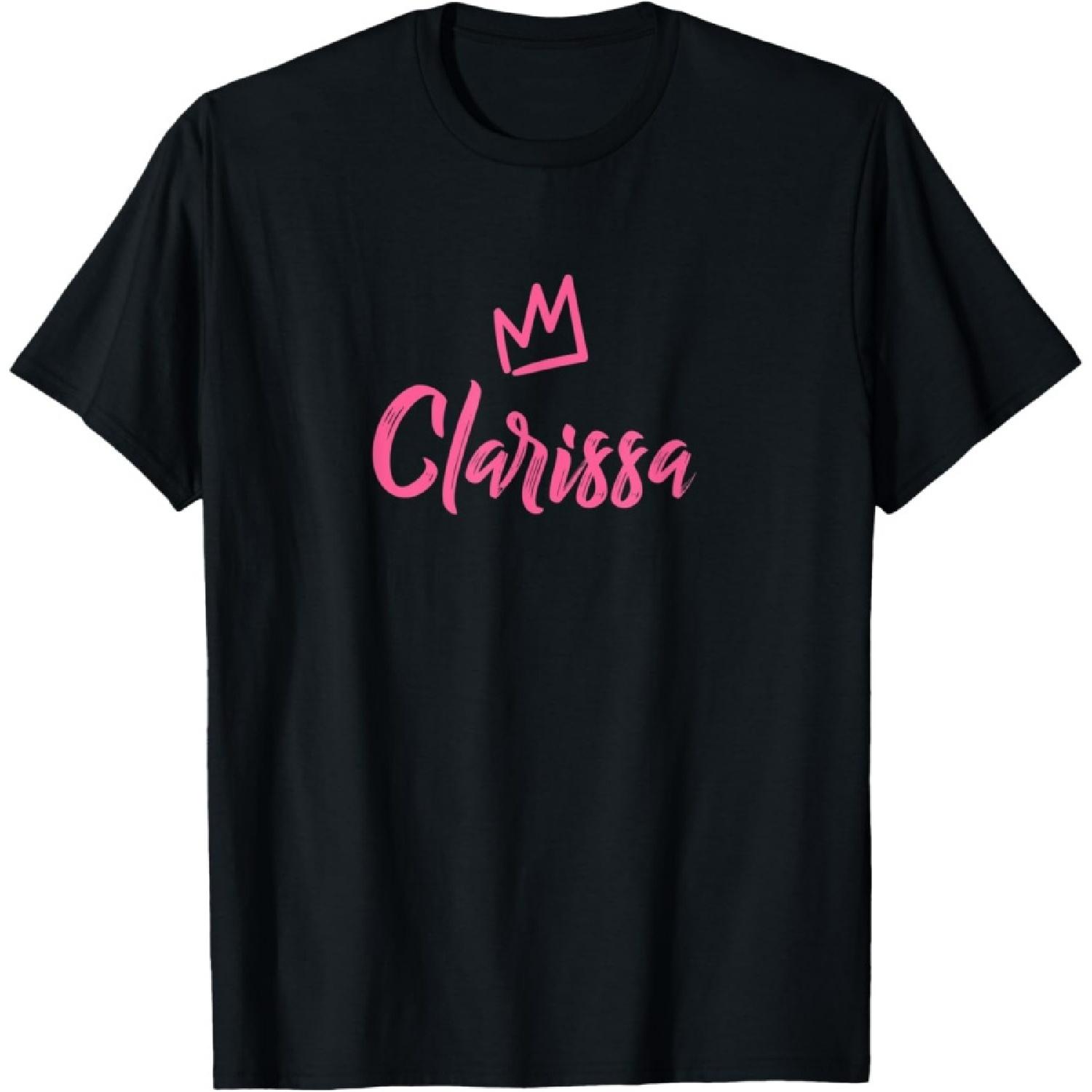 

Clarissa the Queen _ Pink Crown for Women Called Clarissa T-Shirt XXXXXL чорний