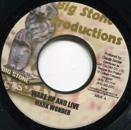

7inch Record MARK WONDER - Wake Up And Live NONE Big Stone Produ 2003 Jamaica Reggae, Ska & Dub Used