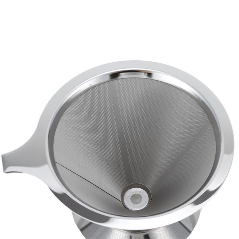 304 Edelstahl Kaffee- und Teefilter mit Basis - Multifunktionaler Netztrichter