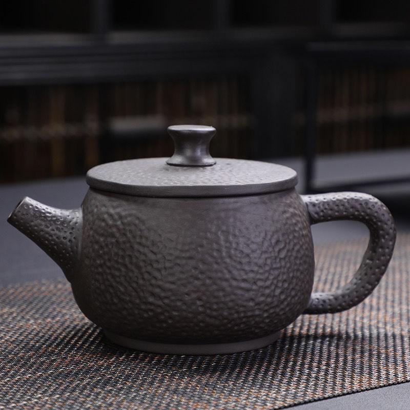 180ml Hanwa Fengming Pot Hammer Patterned Purple Clay Teapot Household Chinese Style Tea Pot Chinese Kung Fu Tea Set