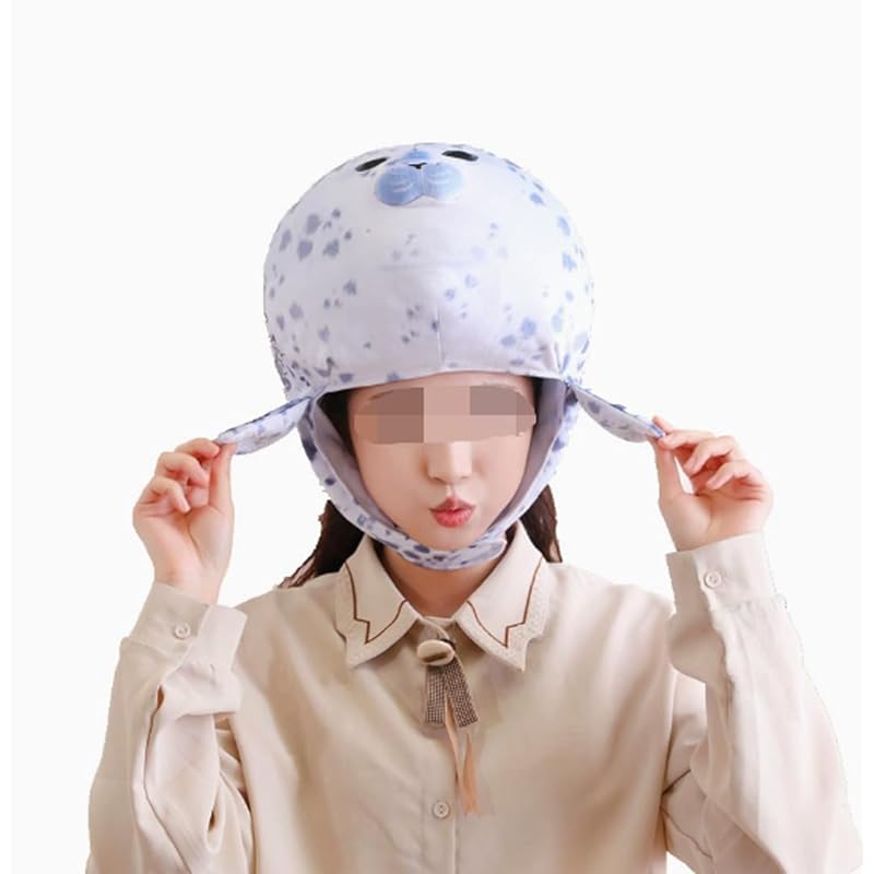 

[DOKiDOKi] seal hat Headgear cosplay disguise headgear Kigurumi costume mask photo shoot funny goods event party Goods halloween banquet Year-end