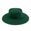 Formal Britishstyle Hat Wide Brim Flat Top Solid Color Winter Frenchinspired